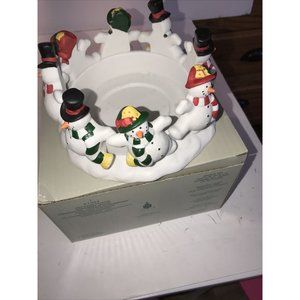 Partylite  Frockling. Frosty’s Dancing Snowman/3 wick candle holder